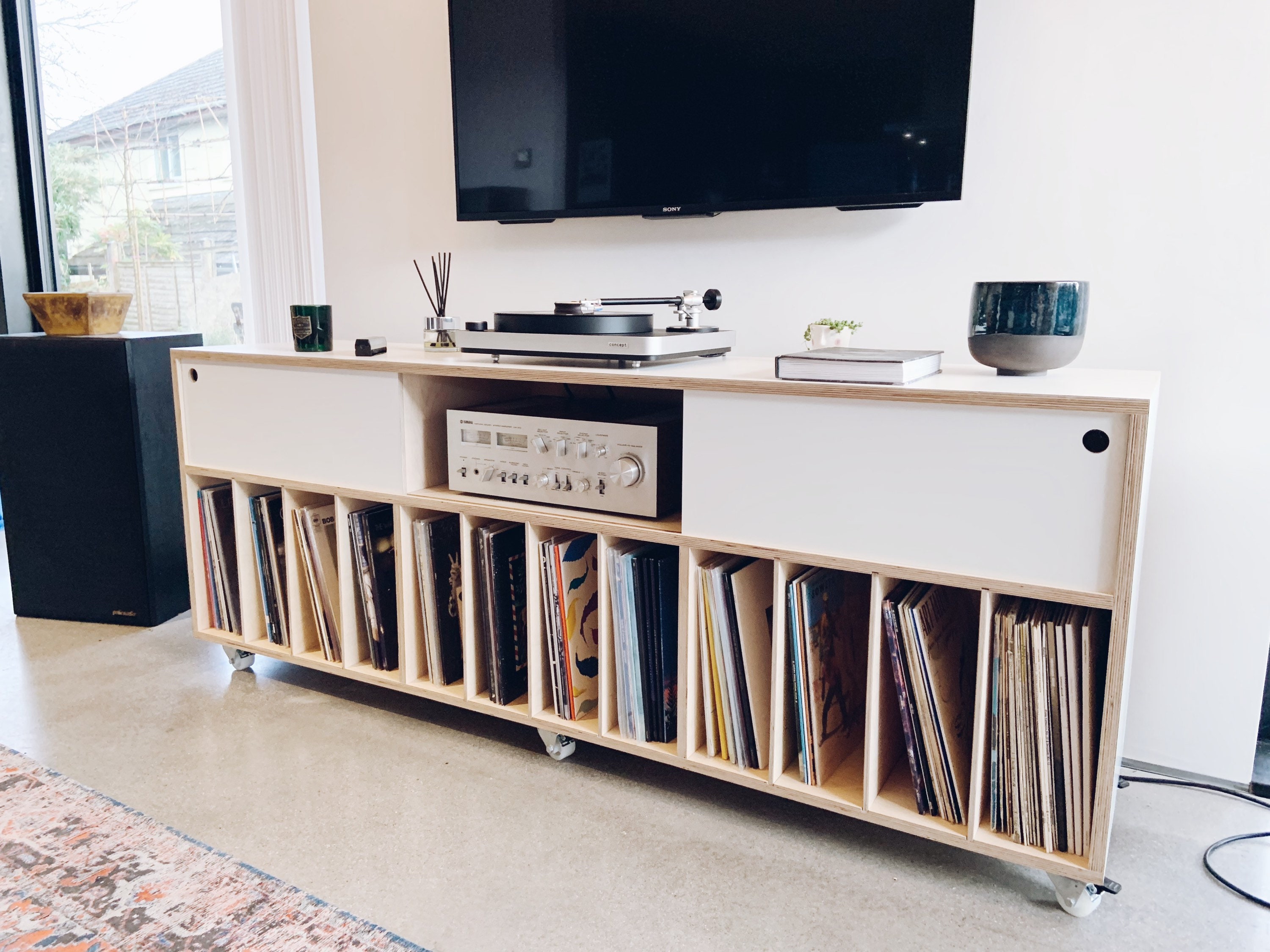 Plywood Record Cabinet Bespoke Plywood Furniture Scandi