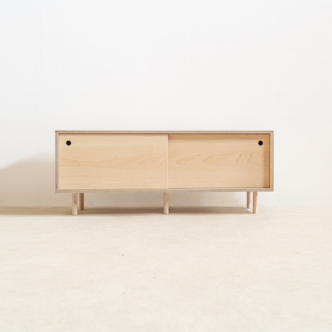 Plywood TV Cabinet Mid Century Modern TV Unit - Etsy