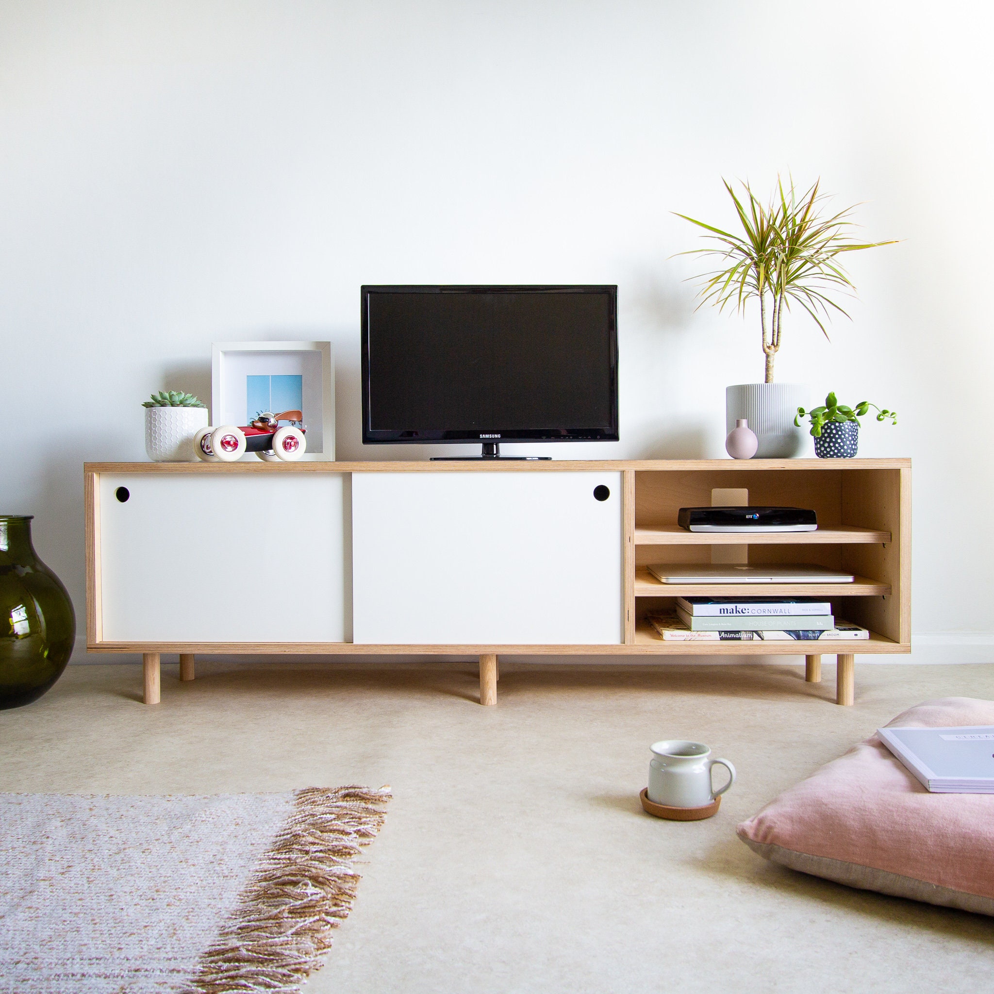 Plywood Furniture TV Stand Tv Unit TV Cabinet Media Unit - Etsy Finland