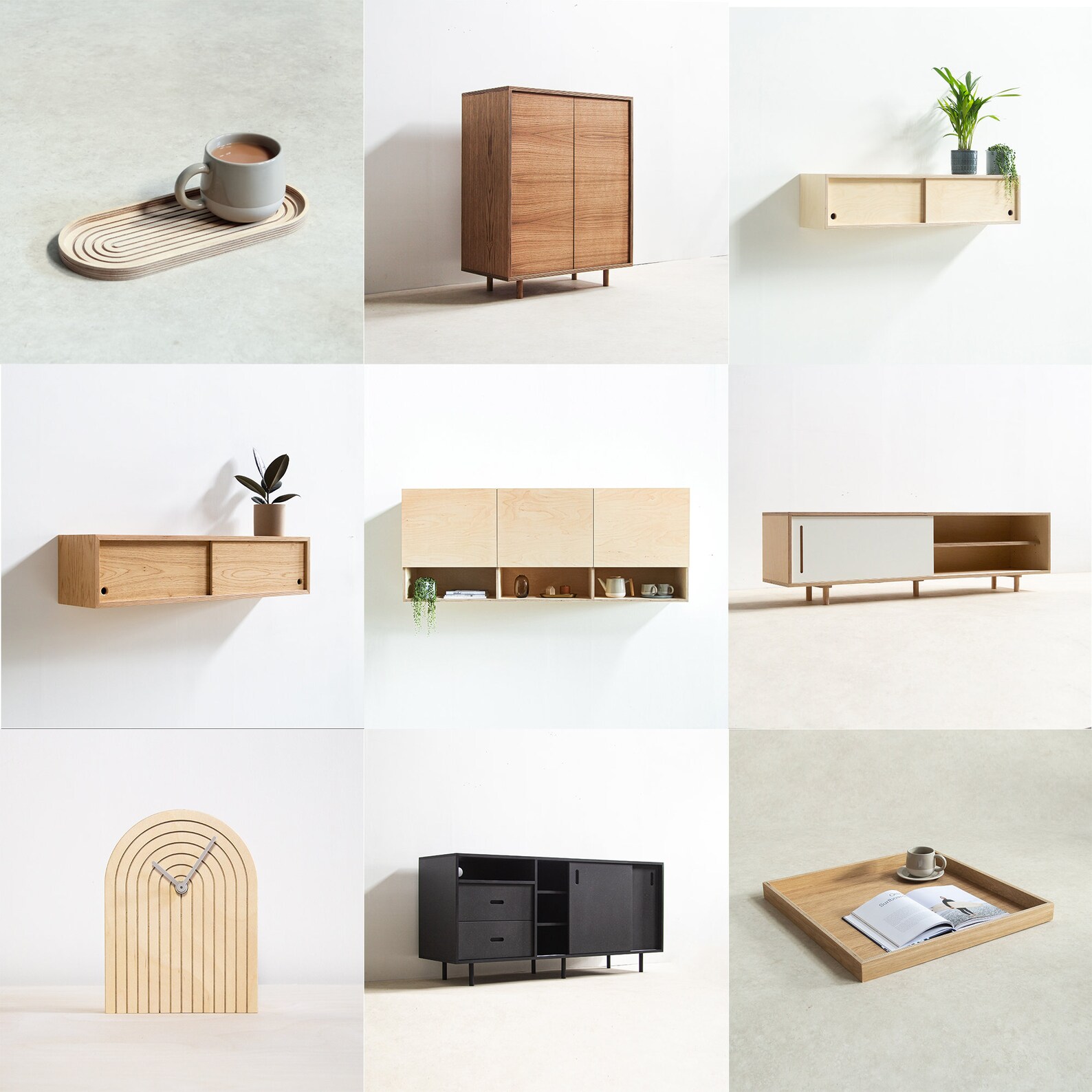 Plywood TV Cabinet Mid Century Modern TV Unit - Etsy