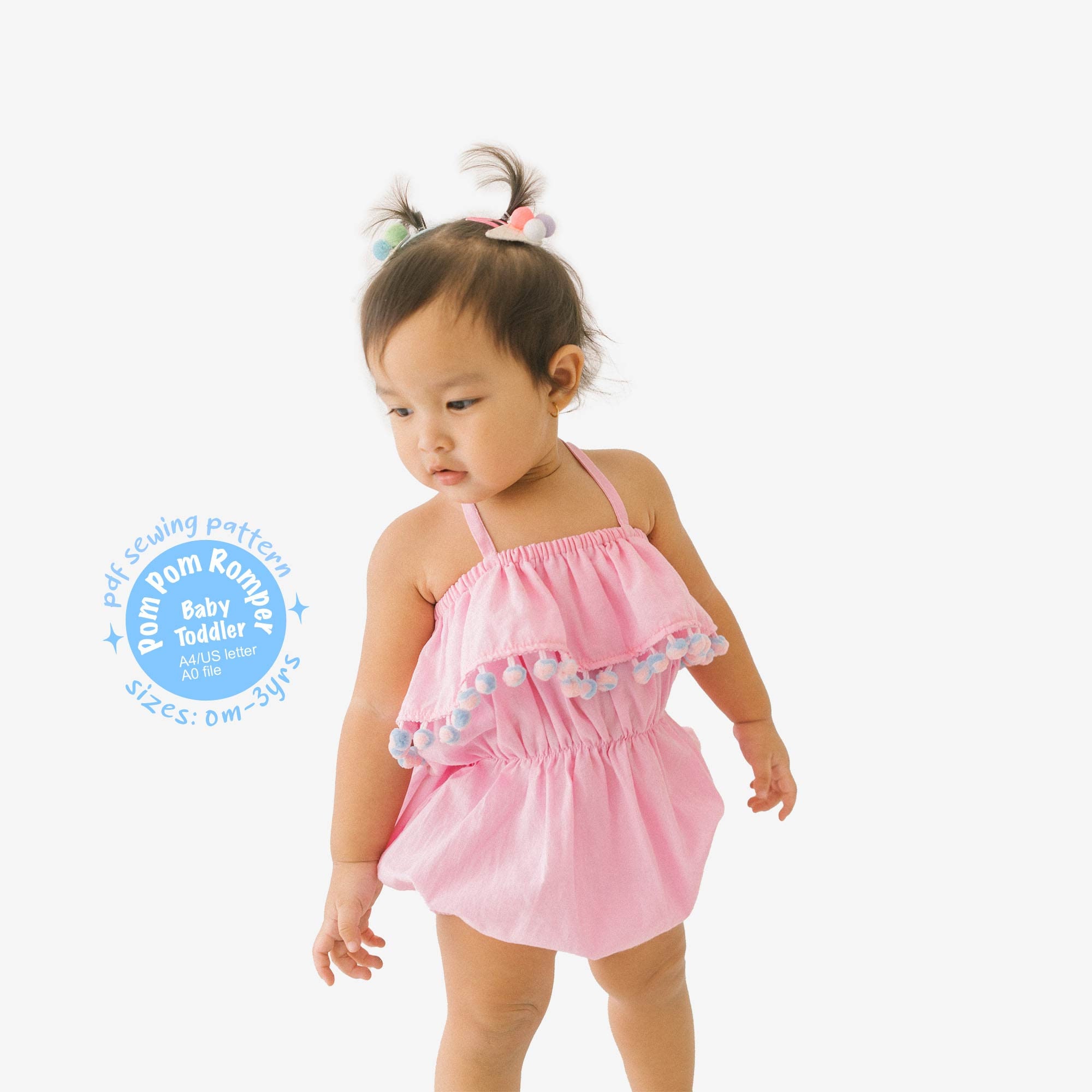 Baby Girl Rompers Sewing Pattern PDF