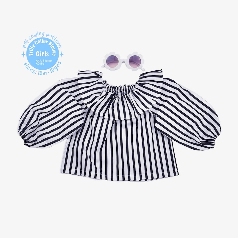 Baby Floral Pattern Ruffle Collar Design Long Sleeve Shirt