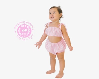 Crop Top & Bloomers PDF Sewing Pattern.