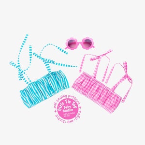 Girls Crop Top Sewing Pattern PDF. Size 0m-5Y.