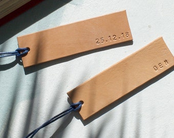 Personalised Leather Bookmark