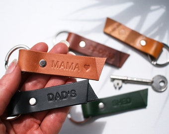 Personalised Italian Leather Keyring