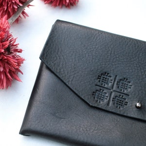 Hand Sewn Leather Clutch Bag image 3