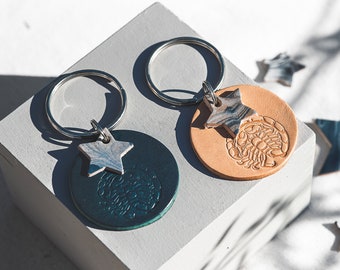 Scorpio Zodiac Leather Key chain