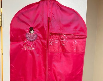 Customized Dance Recital Garment Bag, Girls Garment Bag, Embroidered Garment bag, Personalized Garment Bag