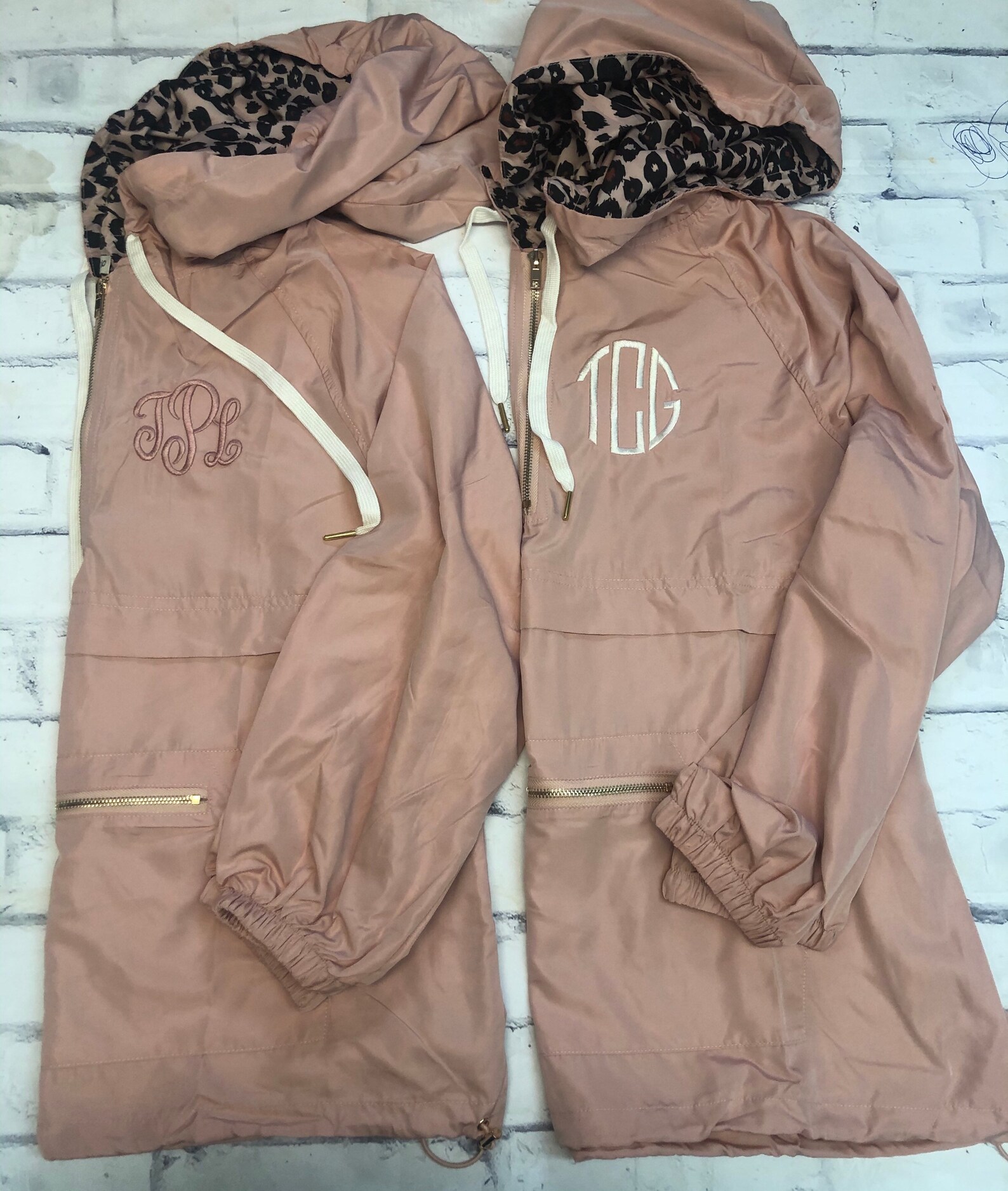 Rain Jacket Womens Monogrammed Rain Coat leopard print wind Etsy