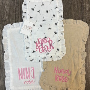 Baby burp cloths, Monogrammed Burp cloths, Embroidered Burp cloths, Embroidered Baby Burp cloths