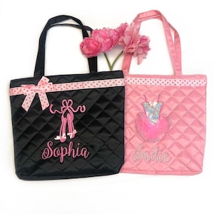 Kleine Ballerina Tanztasche mit Monogramm | Tanz Tasche für kleine Mädchen