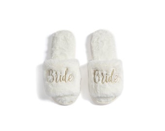 Monogrammed Women’s Slippers | monogrammed fuzzy slippers | bride slippers | gift for bride to be | bridal shower gift