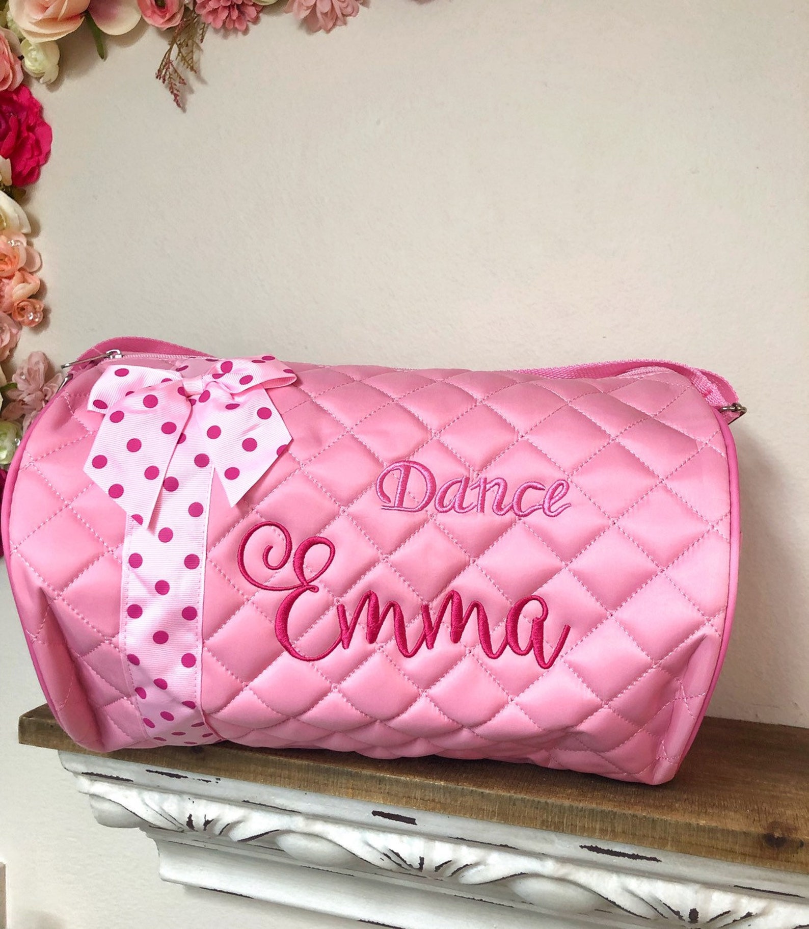 Dance Duffle Bag/ Girls monogrammed bag Etsy