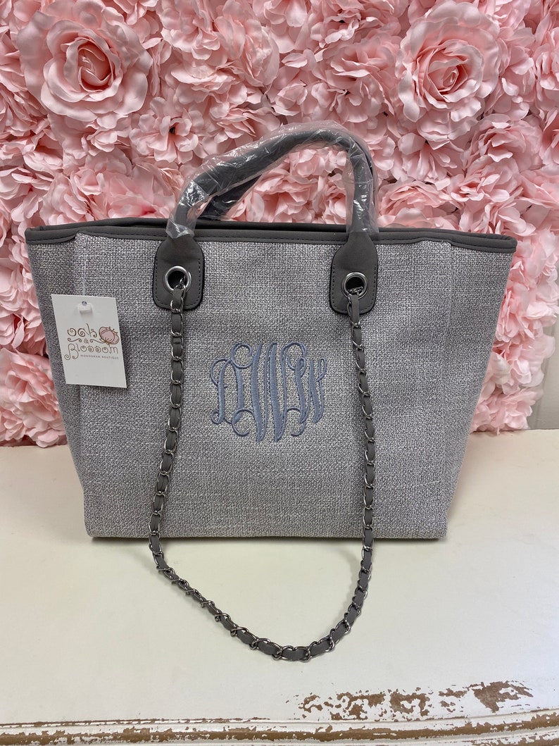 Monogrammed Tweed Handbag, personalized handbag, gift for women, designer dupe handbag, image 7