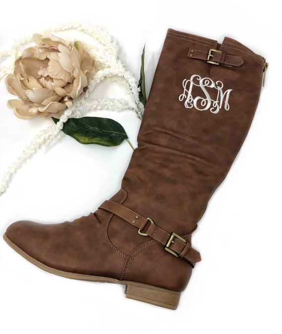 Monogrammed Womens riding boots | Etsy