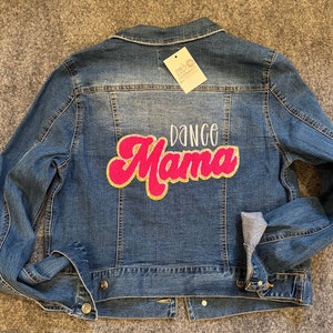Dance Mama, Dance Mom Jacket, Denim Jacket, Jean Jacket, For the Dance Mom, Dance Mama Jacket, personalized jacket