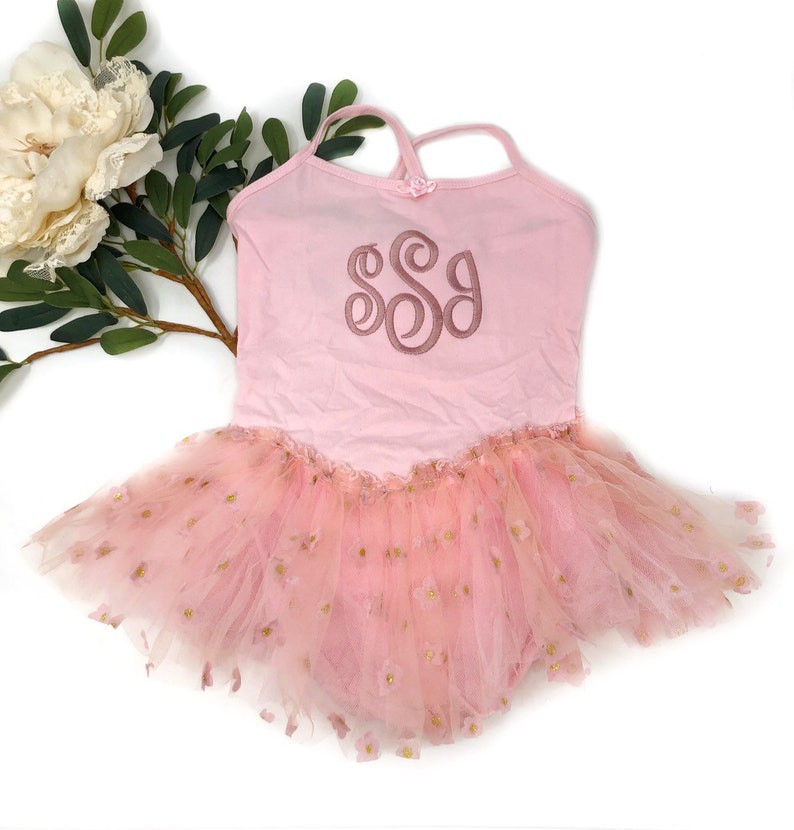 Baby Girl Dance Leotard Monogrammed Dance Leotard Baby Girl Etsy