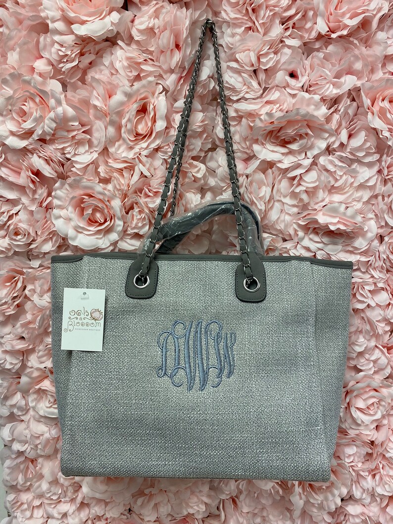 Monogrammed Tweed Handbag, personalized handbag, gift for women, designer dupe handbag, image 6