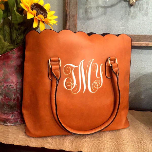 Gemonogrammeerd geschulpte tas/handtas/tas