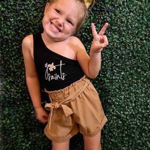 Girls embroidered outfit, Girls Saints Top, Girls Romper, Toddler girls football top, New Orleans saints football