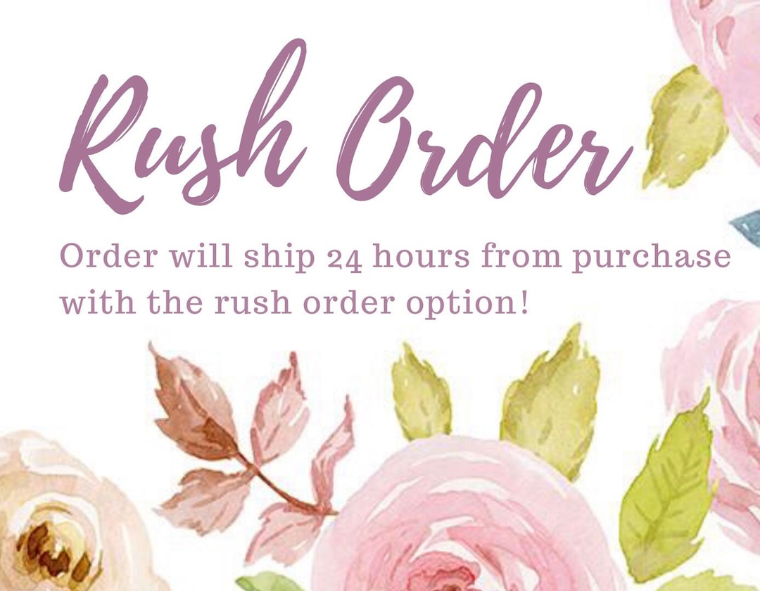 RUSH ORDER - Etsy