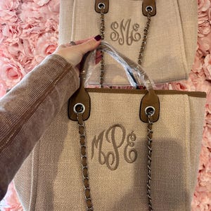 Monogrammed Tweed Handbag, personalized handbag, gift for women, designer dupe handbag, image 8