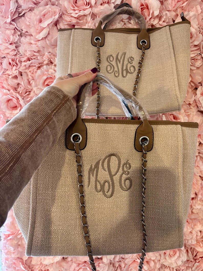 Monogrammed Tweed Handbag, personalized handbag, gift for women, designer dupe handbag, image 8