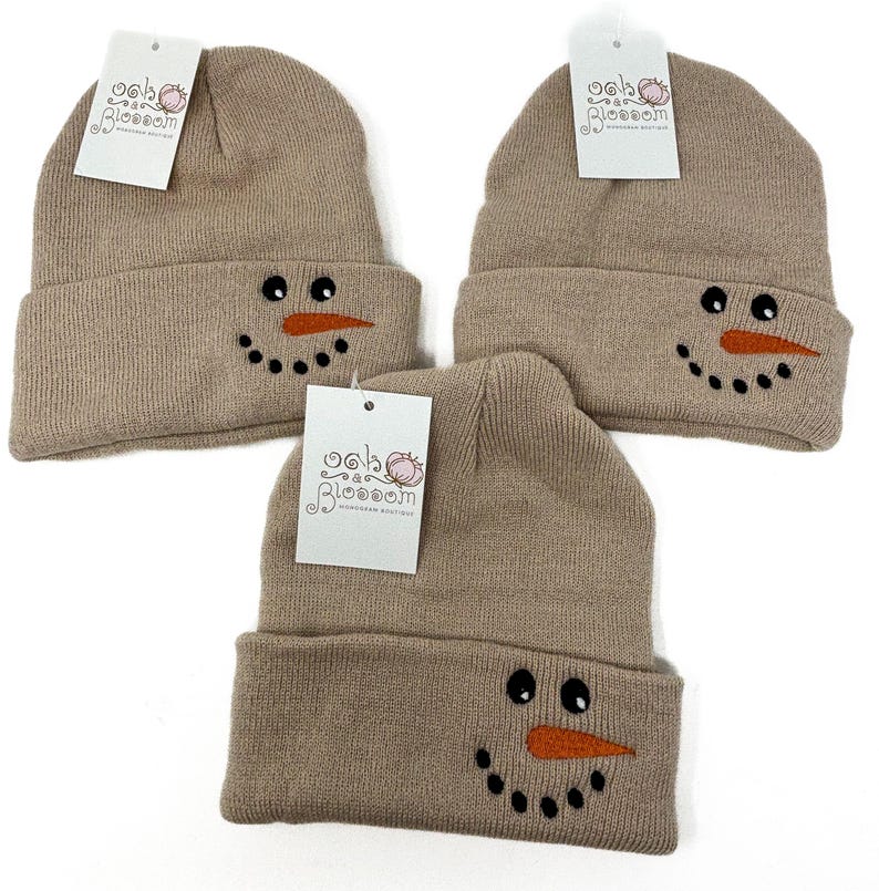 Christmas Beanie, grinch beanie, snowman beanie, womens beanie, kids beanie image 4