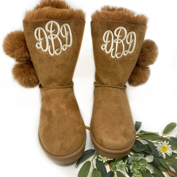 Monogram Boots Etsy