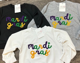 Mardi Gras Top for kids, Mardi Gras Sweatshirt, Toddler Mardi Gras Top, Mardi Gras, boys Mardi Gras sweatshirt, Girls Mardi Gras sweatshirt