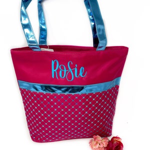 Monogrammed dance bag | dance tote bag for little girls | gymnastics bag for girls