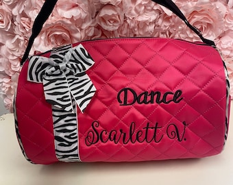 Personalisierte Tanztasche, Tänzerin mit Monogramm Tasche (14 ”x 9” x 9 Zoll)
