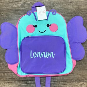 Monogrammed backpack, monogrammed kids backpack, kids backpack, school time, backpack for summer camp, school backpack for kids
