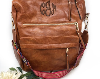 Womens monogrammed Backpack Purse, backpack purse, everyday backpack, diaper bag