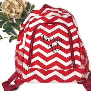Monogrammed chevron backpacks | Womens schoolbag | schoolbag for kids