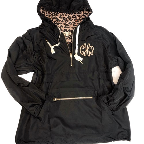 leopard print waterproof jacket