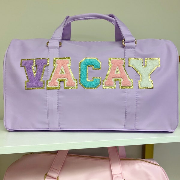 Women Patches Duffle Bag Etsy