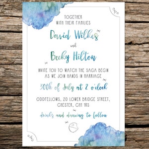 Star Wars Inspired  Wedding Stationery Pack Including