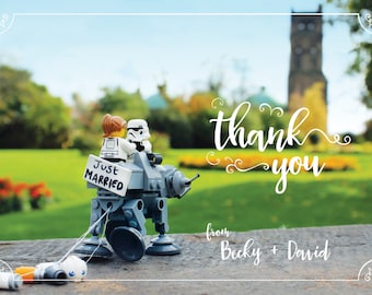 Just Married Thank You Card.