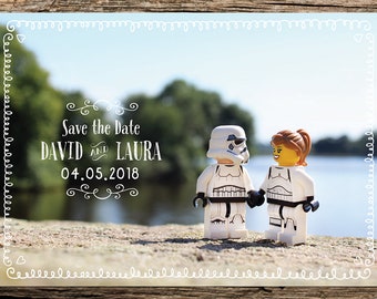 Star Wars inspired Lake View Save the Date card.