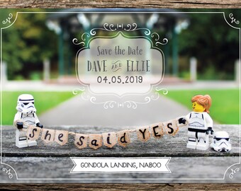 Star Wars Inspired "She Said Yes" Save the Date