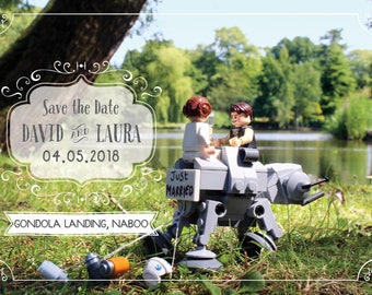 Just Married Star Wars inspired Save the Date card. **UPDATED**