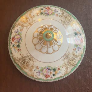 Noritake- China- Round Covered Vegetable Bowl-Lid Only ( 7.5&quot;d )-Japan- !930&quot;s