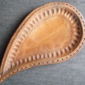 gesneden houten schaal jaren 90 vintage