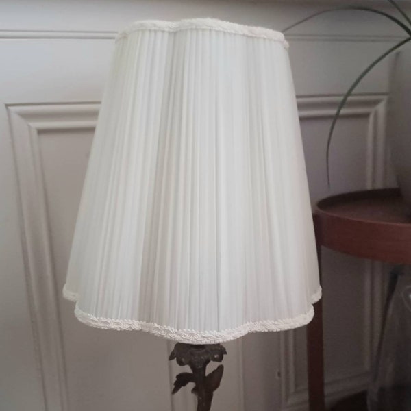 Vintage pleated chiffon lampshade