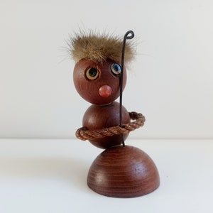 Figurine en bois vintage Hans Bolling mcm