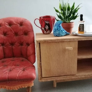 Italian mid century modern ceramics dollshouse accessories