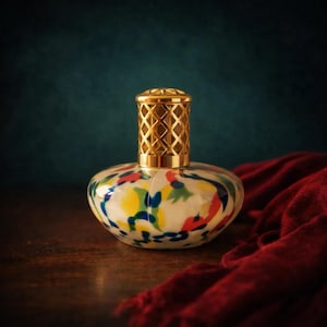 Blown Multi-Colored Glass Perfume Bottle Italy Artisan Handcrafted Decorative Gift Collectible Vintage Style