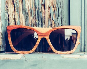 HANDMADE WOODEN SUNGLASSES ||Woman sunglasses || "Lust" Design || Rose wood || Made in Crete-Greece